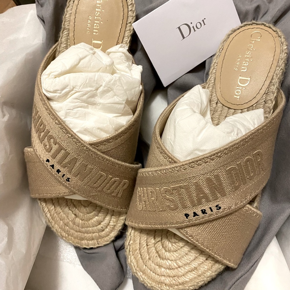 Authentic Christian Dior Granville slides.